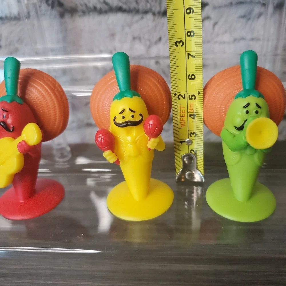 Senor Pepper Jalapeno Mariachi‎ Band Rubber Game Pieces Mexican CAKE TOPPERS